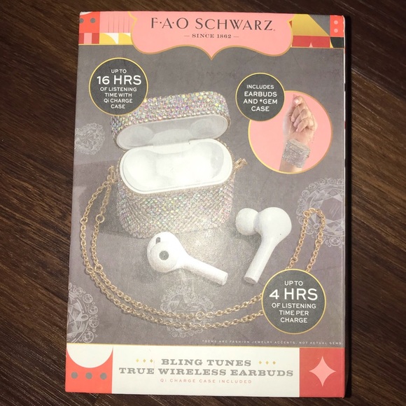 FAO Schwarz Other - FAO Schwarz Music Love True Bluetooth Wireless Earbuds With Jewel Case NIB